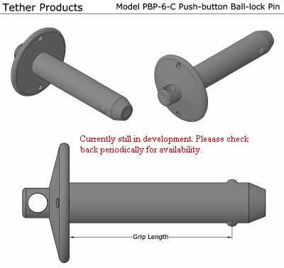 Model PBP-6-C Push-button Ball-lock Pin